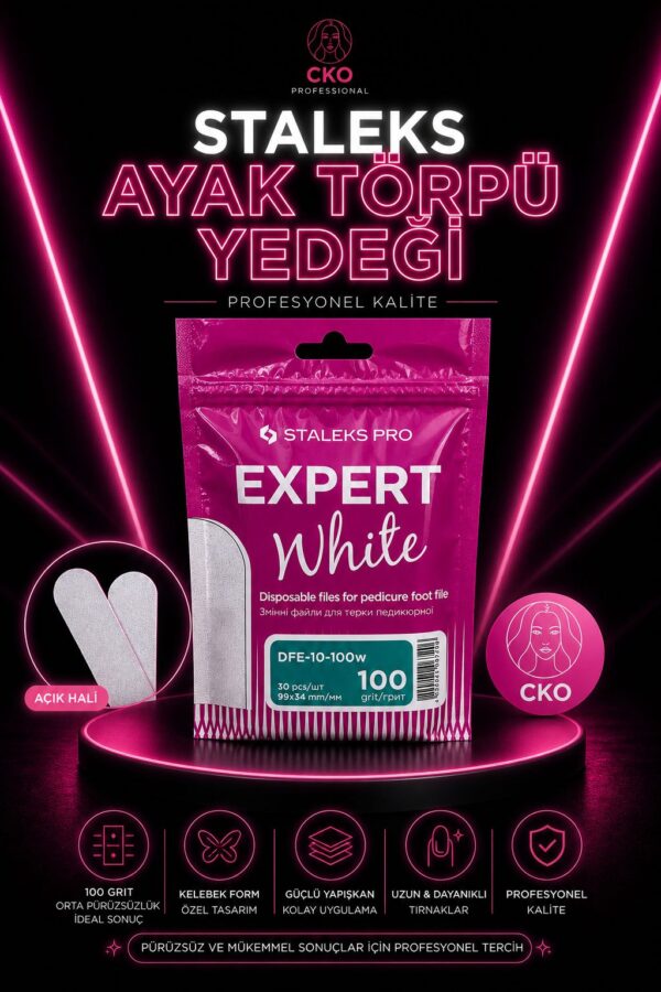 STALEKS EXPERT 10 Ayak törpüleri için yapışkan zımpara, 180 grit (30 adet)
